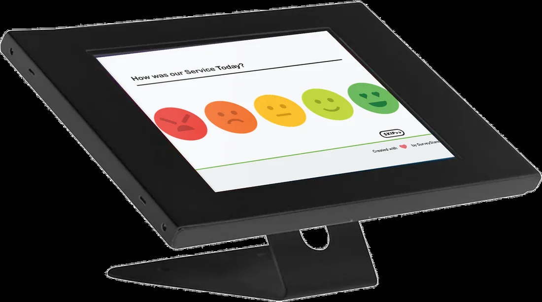 SurveyStance feedback kiosk: Counter stand, black