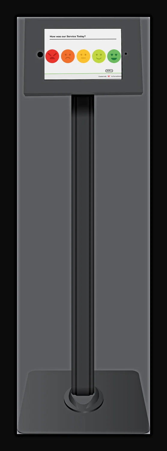 SurveyStance feedback kiosk: Floor stand, black