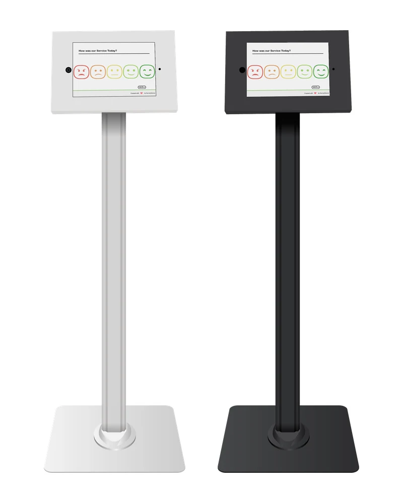 SurveyStance feedback kiosk: Floor stand, white or black