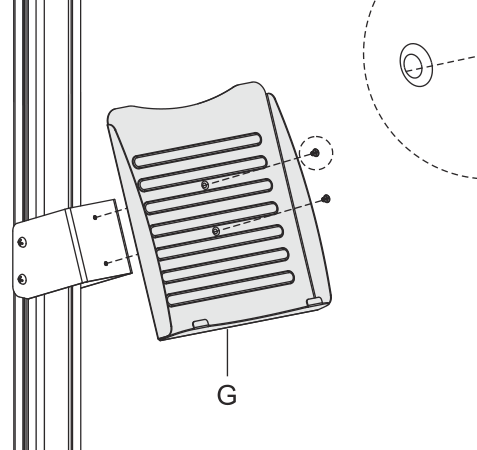 The document tray that bolts to the front of the column