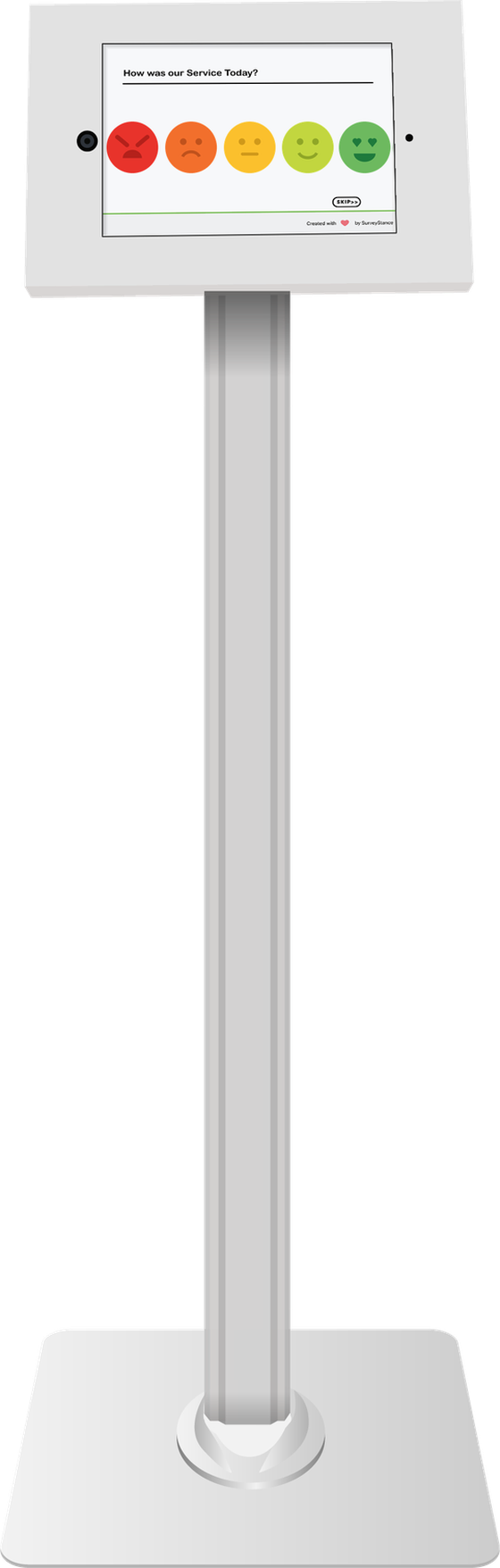SurveyStance kiosk floor stand in white