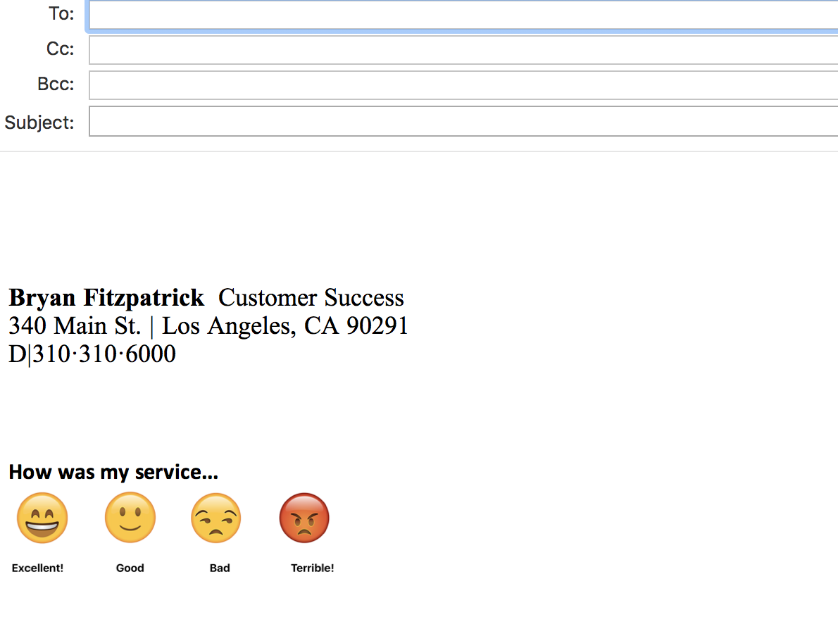 Email Signature Survey Outlook