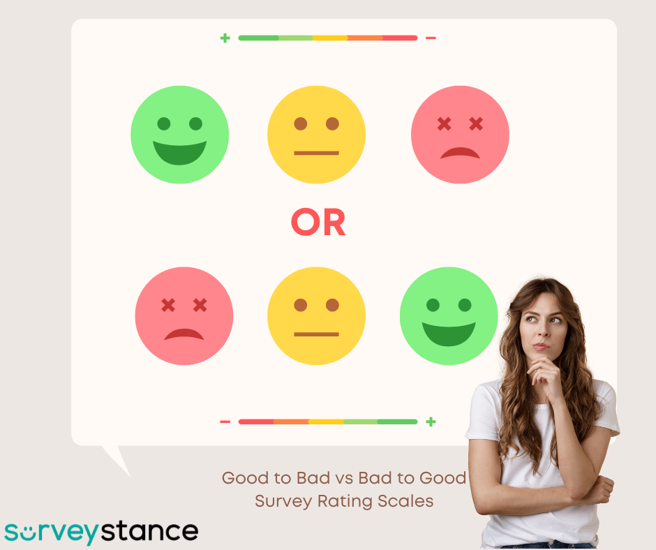 survey rating scales - good to bad or bad to good